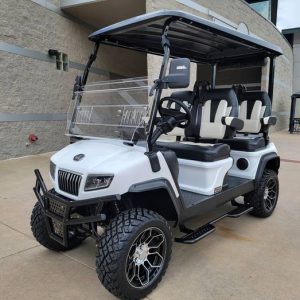 White 4 seaters lithium evolution classic golf cart for sale